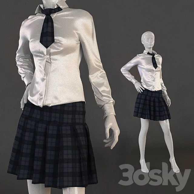 School uniform 3D Model