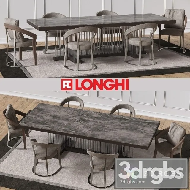 Schubert Frances Table and Chair 3D Model Free