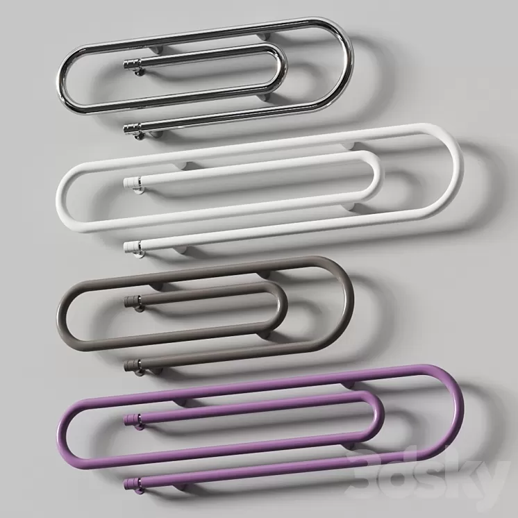 Scirocco H Graffe Towel Rail 3D Model