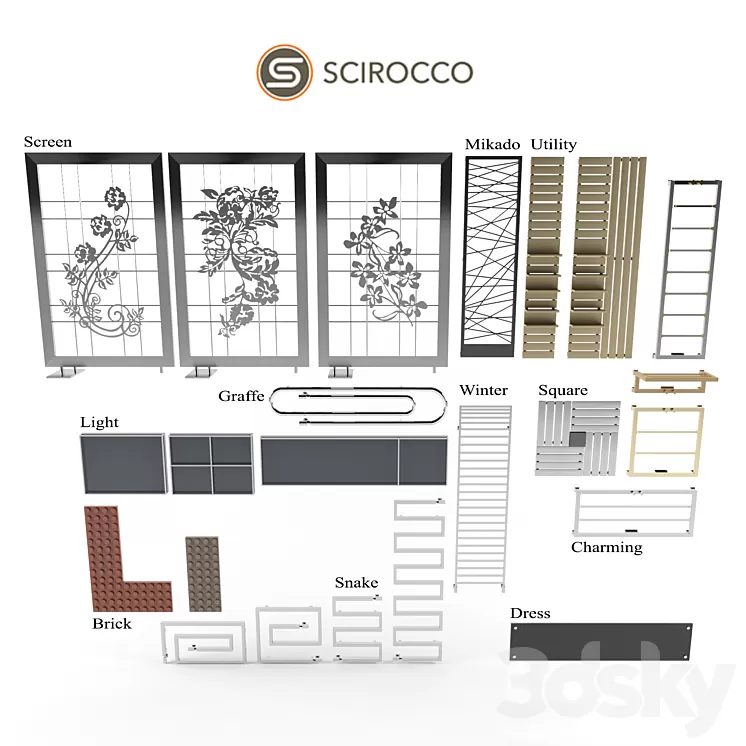 SCIROCCO radiators – Design Collection 3D Model