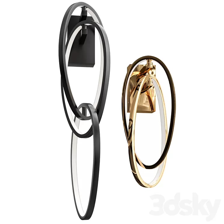 Sconce 3 Chain Link Gold