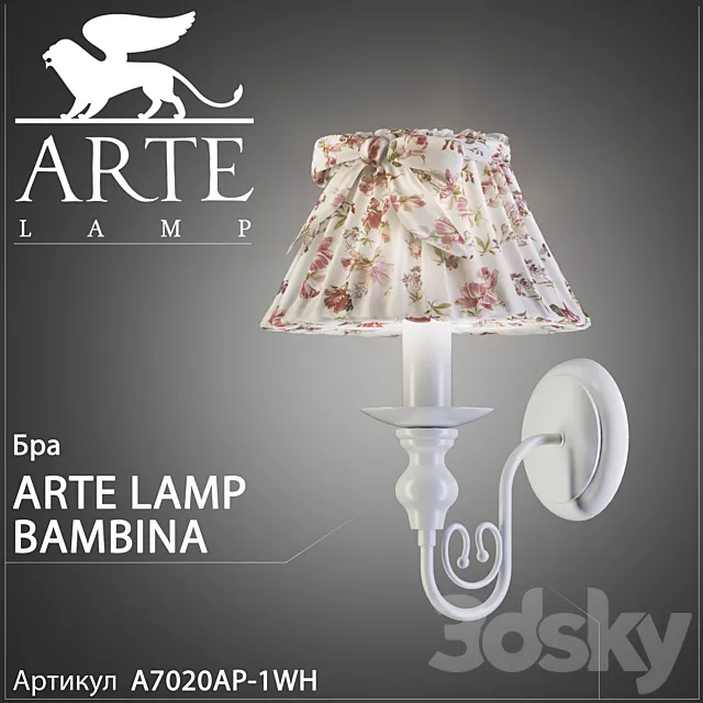 Sconce Arte lamp Bambina A7020AP-1WH 3DModel
