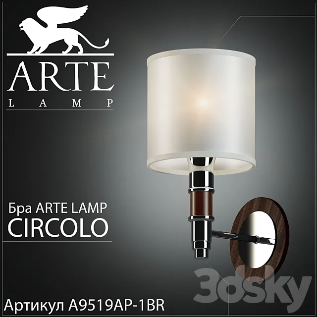 Sconce Arte lamp Circolo A9519AP-1BR 3D Model