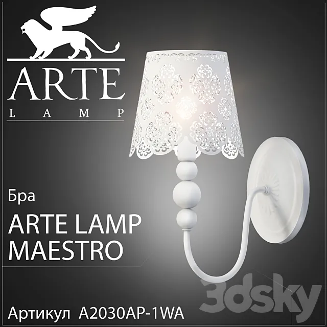 Sconce Arte Lamp Maestro A2030AP-1WA 3D Model
