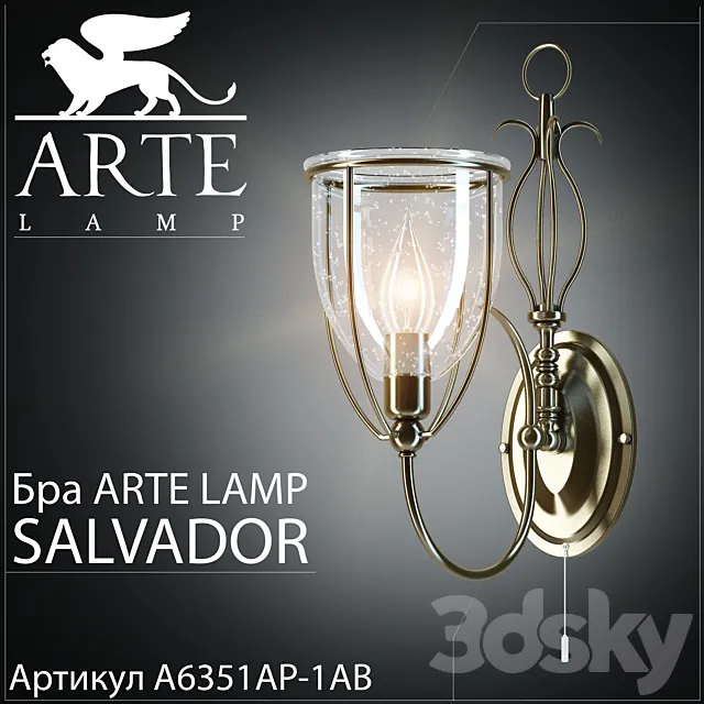 Sconce Arte Lamp Salvador A6351AP-1AB 3D Model