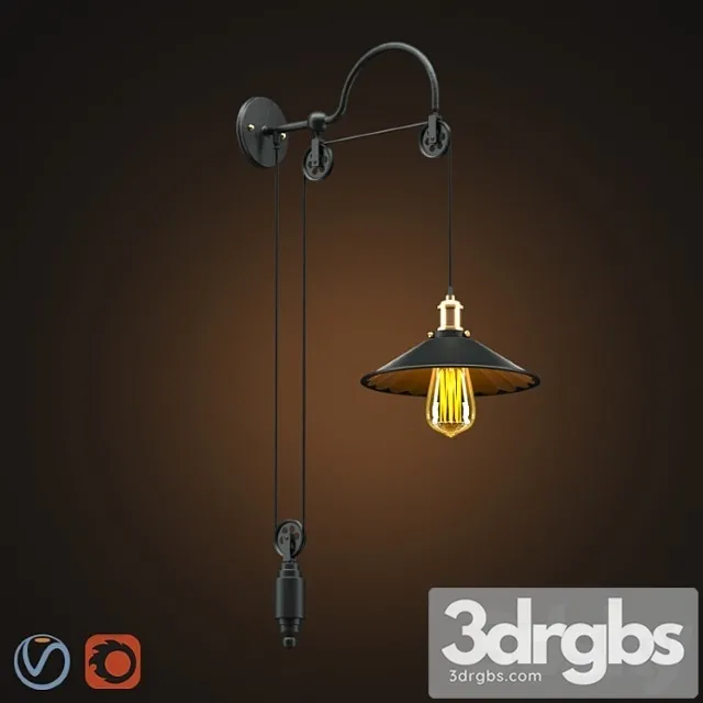 Sconce Cone 20th C Factory Filament Bra Reflector 3D Model Free