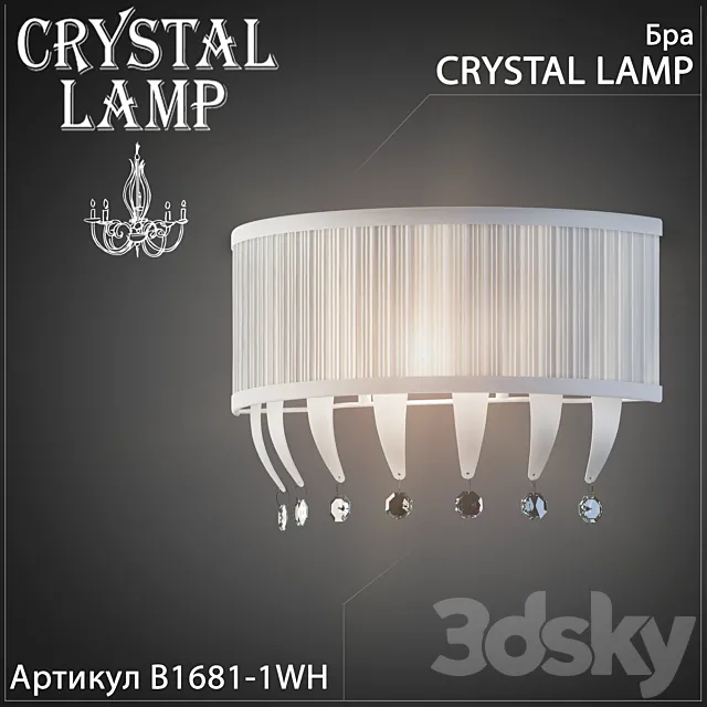 Sconce Crystal Lamp B1681-1WH Free Download