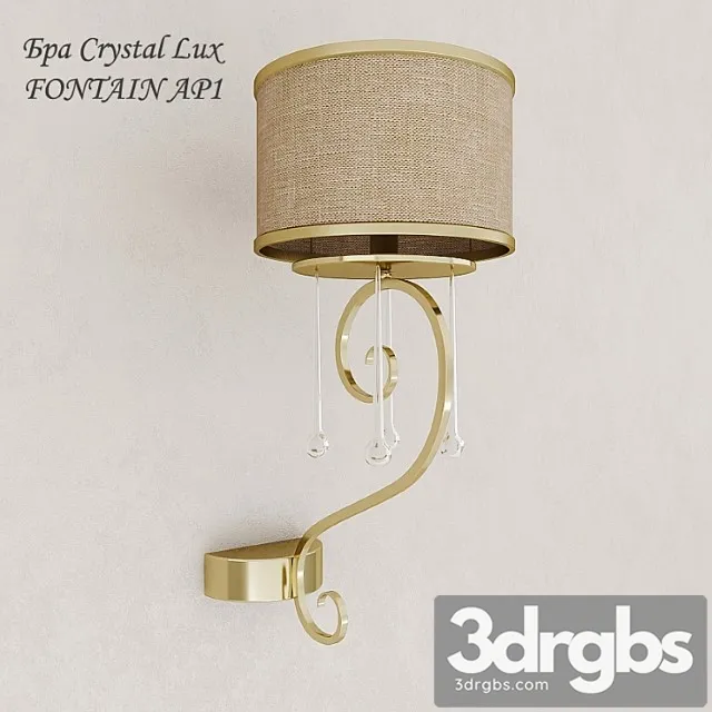 Sconce crystal lux fontain ap1 3D Model Free
