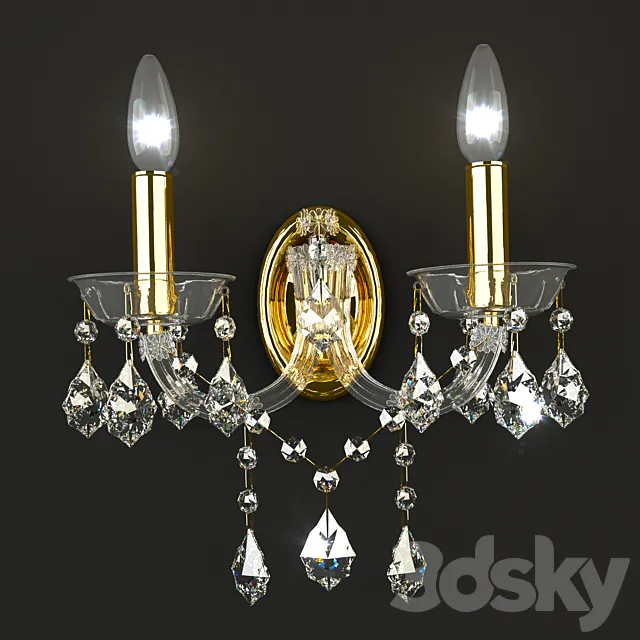 Sconce Crystal Lux Tesoro AP2 3D Model
