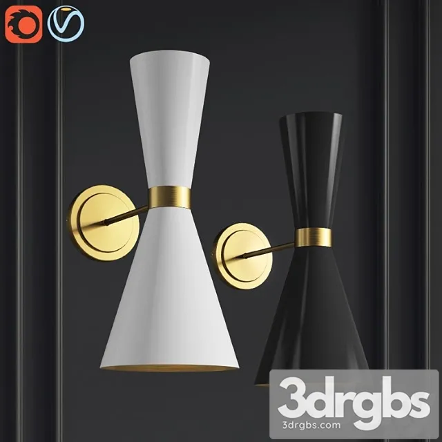 Sconce delightfull cairo bra wall light 3D Model Free
