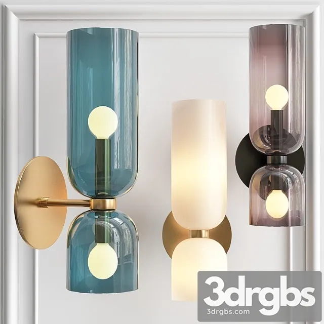Sconce Lightmaker Studio Edie Sconce Blue 3D Model Free