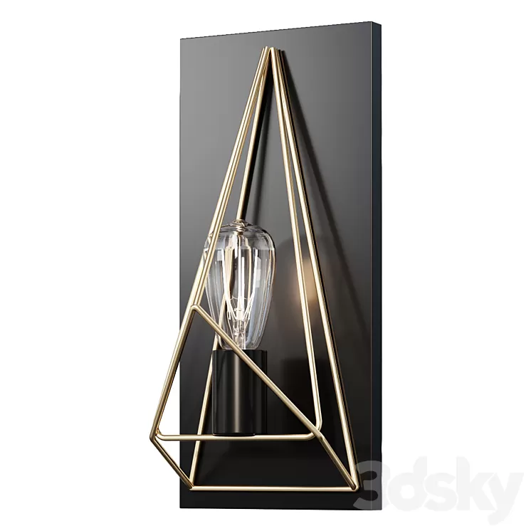 Sconce Prismatic Wire Cage Sconce wall light 3D Model Free