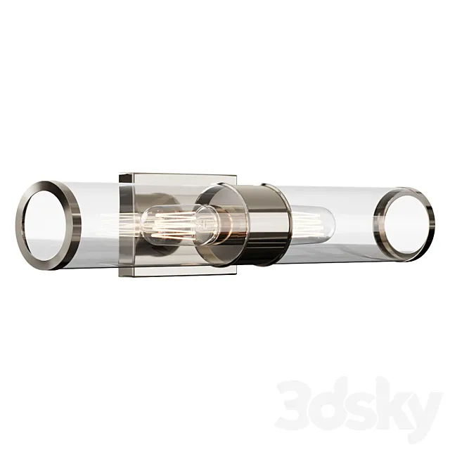 Sconce Simple Glass Cylinder Sconce - 2 Light wall lamp 3D Model