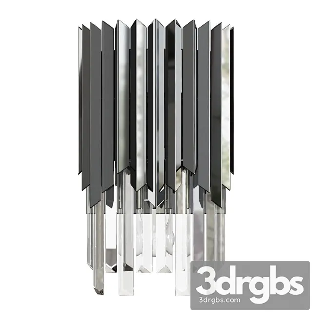 Sconce With Crystals Chrome 3D Model Free