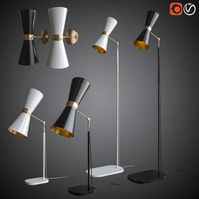 Sconces floor and table lamps MULLAN CAIRO 3D Model