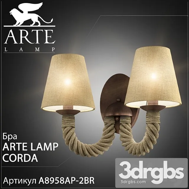 Scone Arte Lamp Corda A8958ap 2br 3D Model Free
