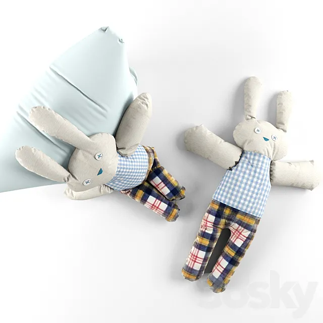 Scops Owl toy "Bunny" 3D Model