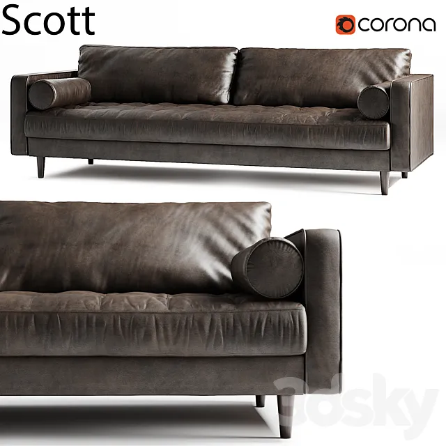 Scott 3 Seater Sofa 3DModel