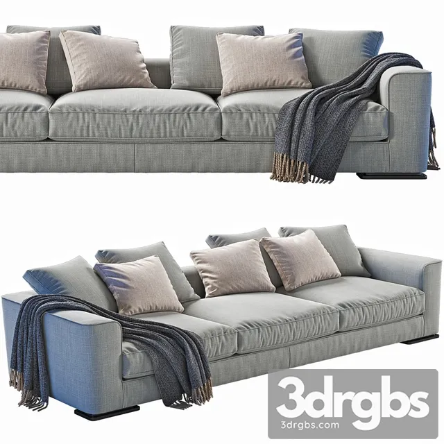 Scott Fabric Sofa 01 3D Model Free