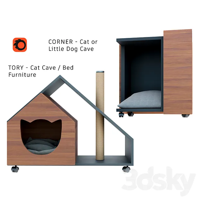 Scratching post _ Cat Cave 3D Model