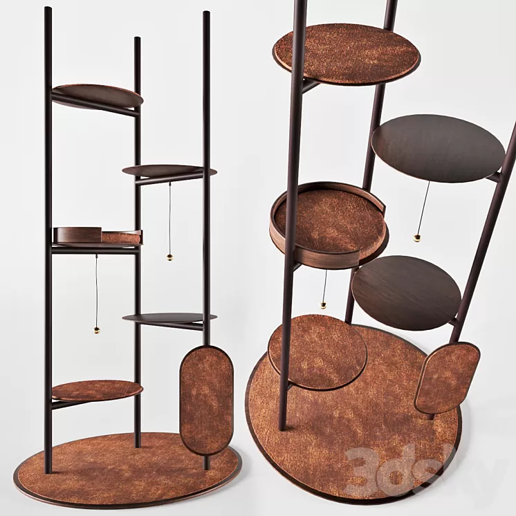 Scratching post cat house 3D Model