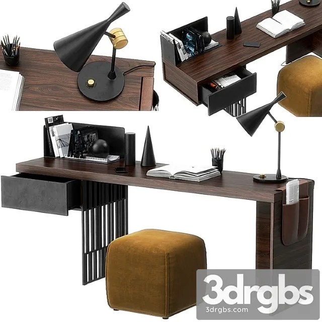 Scriba desk by molteni & c 2 3D Model Free