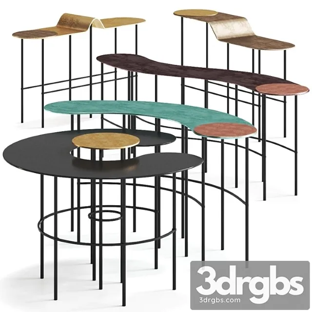 Scribble by de castelli metal coffee table francesca lanzavecchia