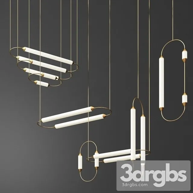 Sculptural Ornamental Lighting from Giopato Coombes 3D Model Free