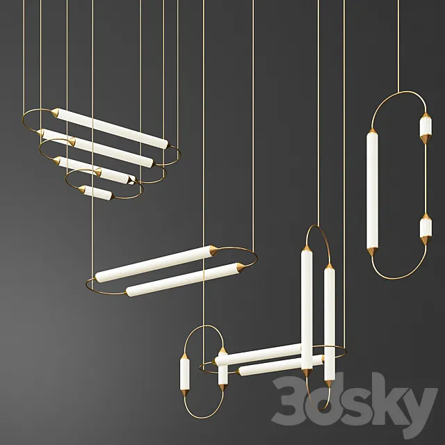 Sculptural Ornamental Lighting from Giopato & Coombes 3D Model