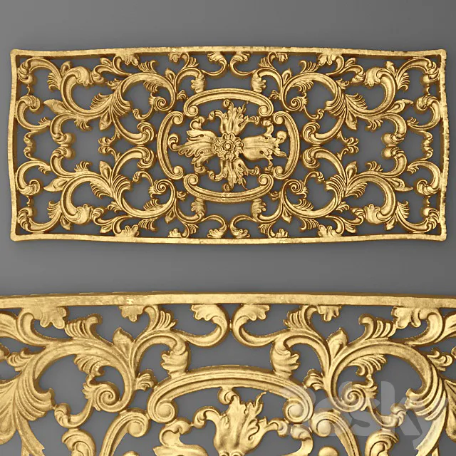 Sculpture carving pattern grille. 3D Model