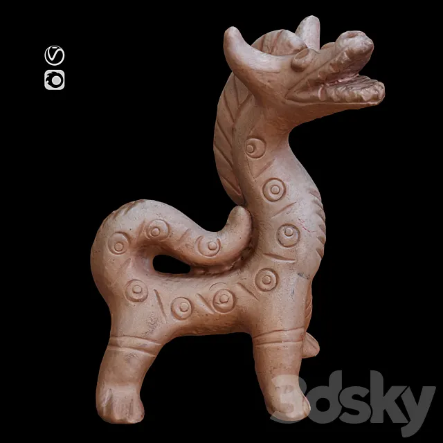 Sculpture Dragon 3D Model