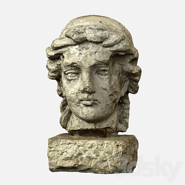 Sculpture - female head 2 3D Model