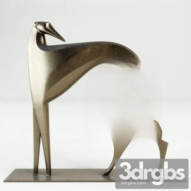 Sculpture Greyhound 3D Model Free