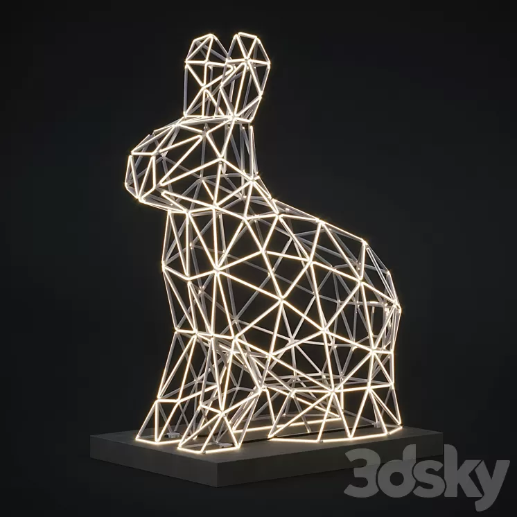Sculpture Led hare 3D Model