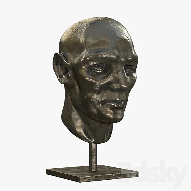 Sculpture - male head 3D Model