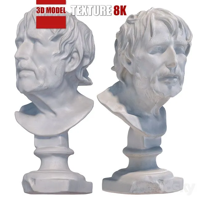 Sculpture of Seneca 122 3D Model