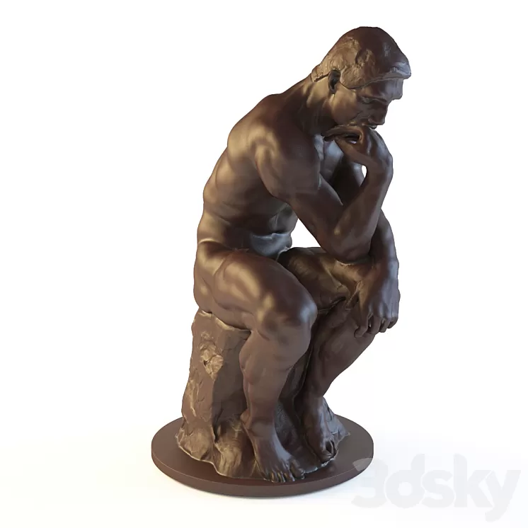 Sculpture Rodin Thinker 3D Model