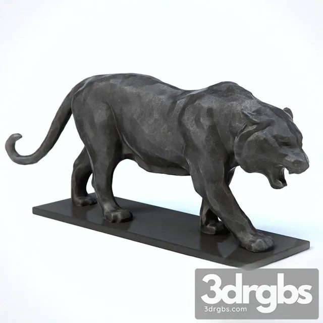 Sculpture Tiger 3D Model Free