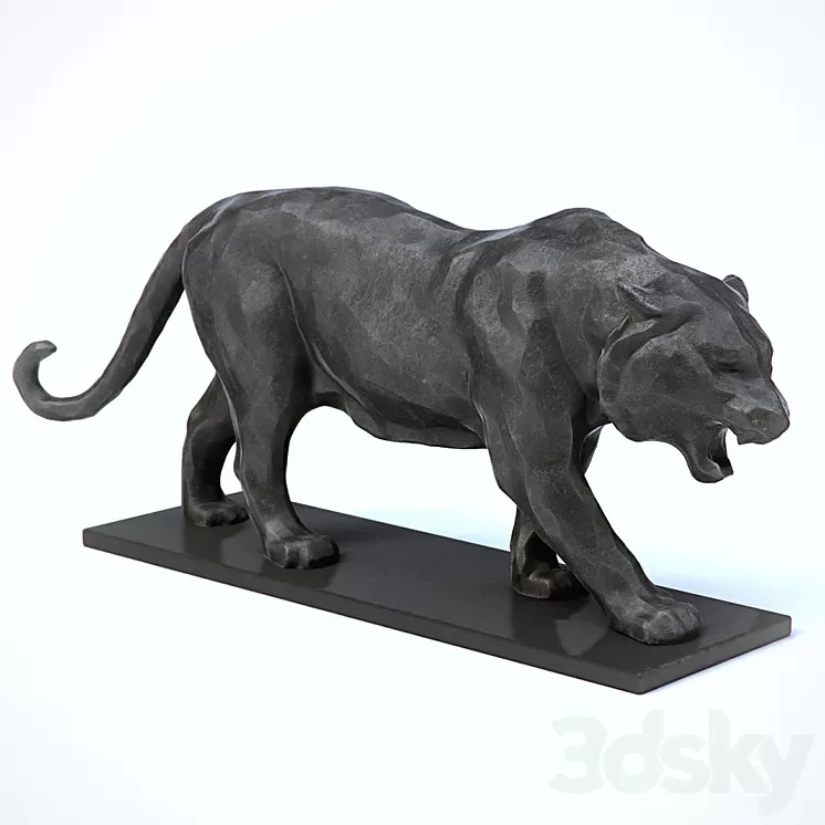 Sculpture Tiger 3D Model