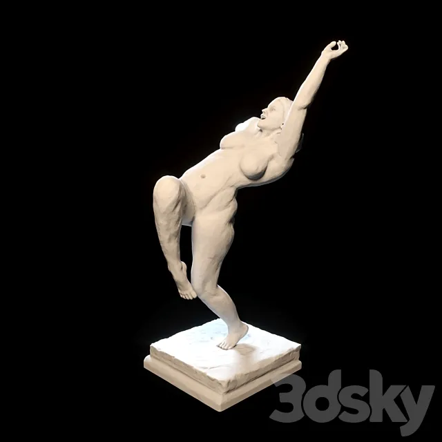 Sculpture "Woman in the Mirth" from Middelheim Park 3D Model
