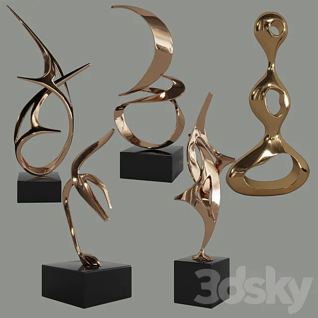 Sculptures decor set by Tom Bennett & Charles Westgarth 3D Model