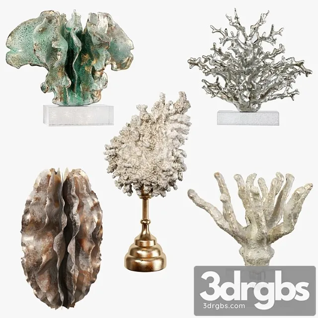 Sculptures Of Coral Reef 01 3D Model Download