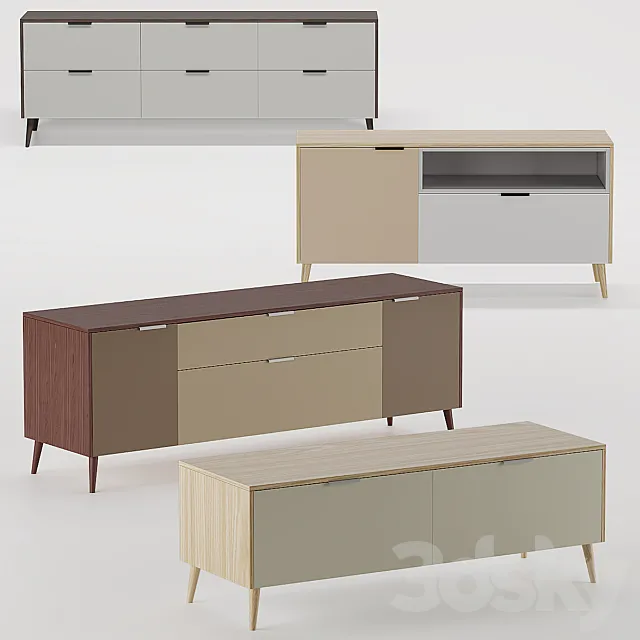 SD TV stand SK Design Olson Wood 1 3DModel