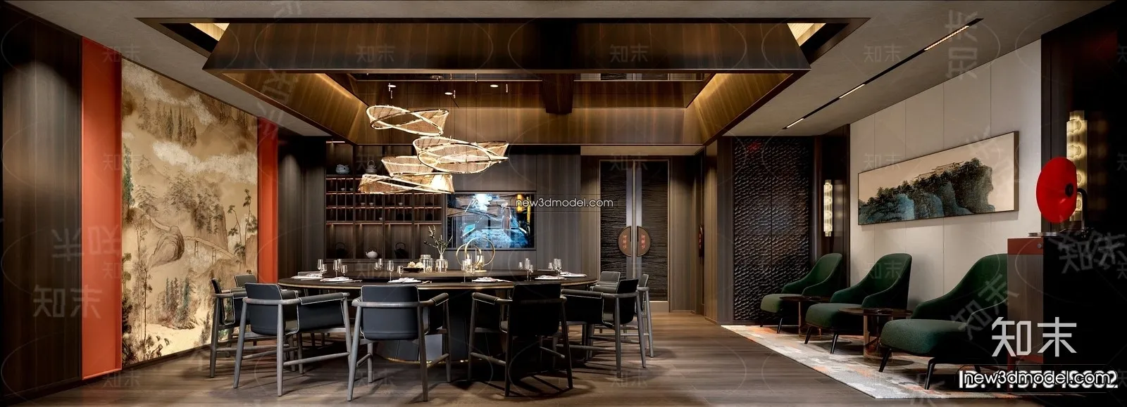 Seafood Restaurant 3D Scene - 3D Blocks - 020