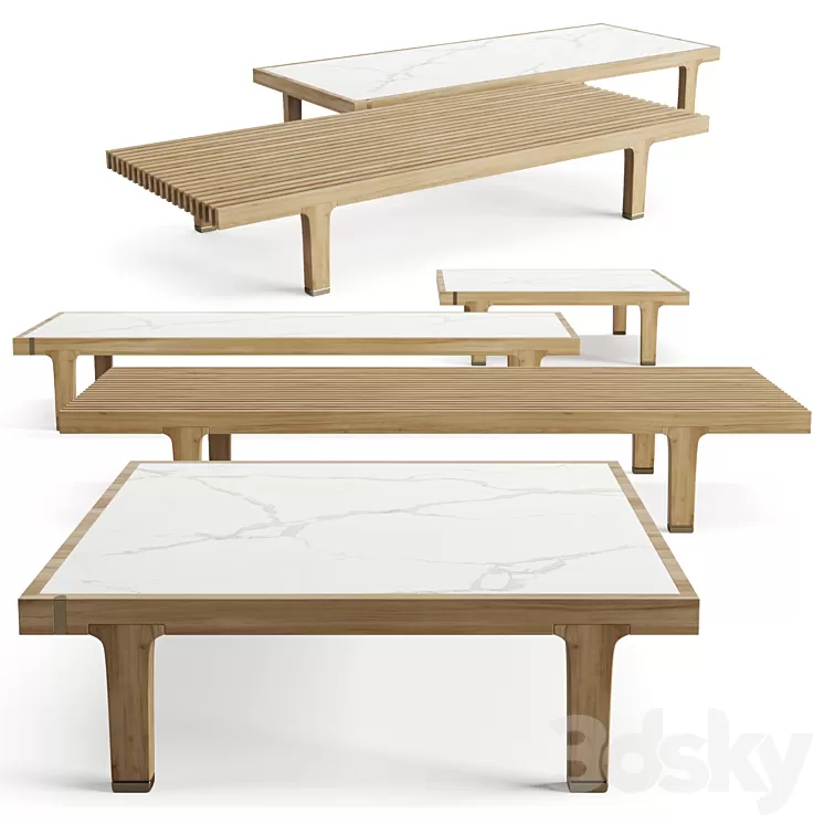 Sealine Coffee Tables By Dedon 3D Model