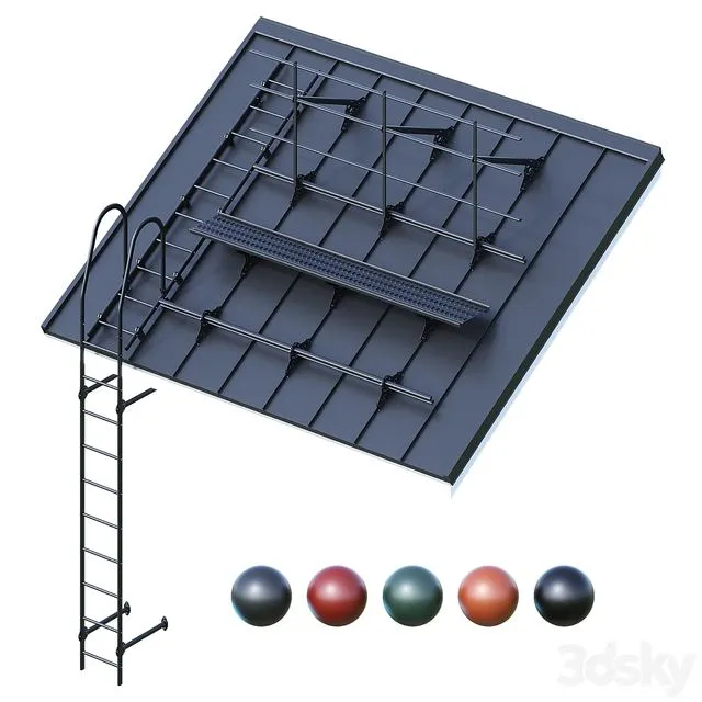 Seam roofing and security system Grand Line 3D Model