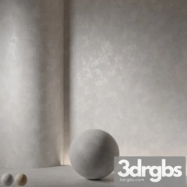 Seamless Material Decorative Plaster 61 3D Model Free