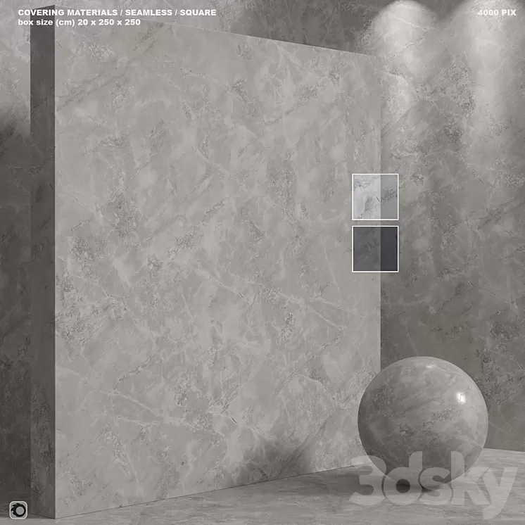 Seamless material - stone marble set 176 3D Model Free