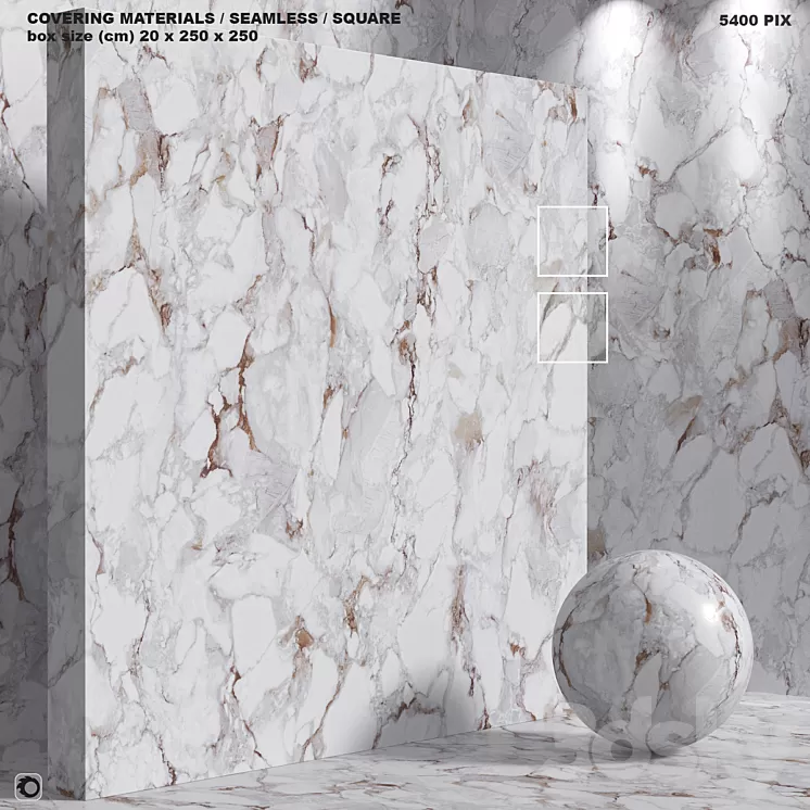 Seamless material - stone marble - set 181 3D Model Free