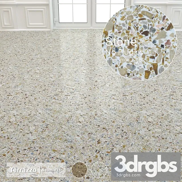 Seamless Terrazzo Stone 002 3D Model Free